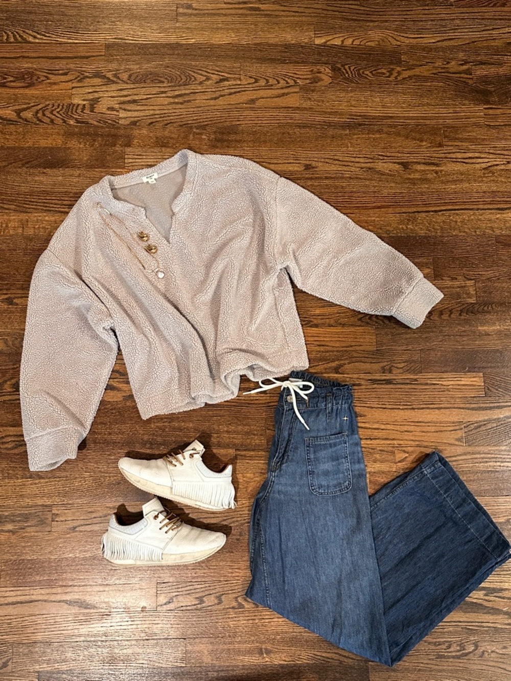 Dylan Light Taupe Teddy Pullover